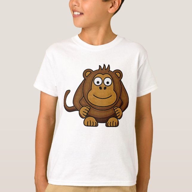 KinderCartoon-Affe-T - Shirt (Vorderseite)