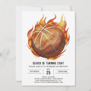 Kindercreme-Basketball Geburtstag Einladung