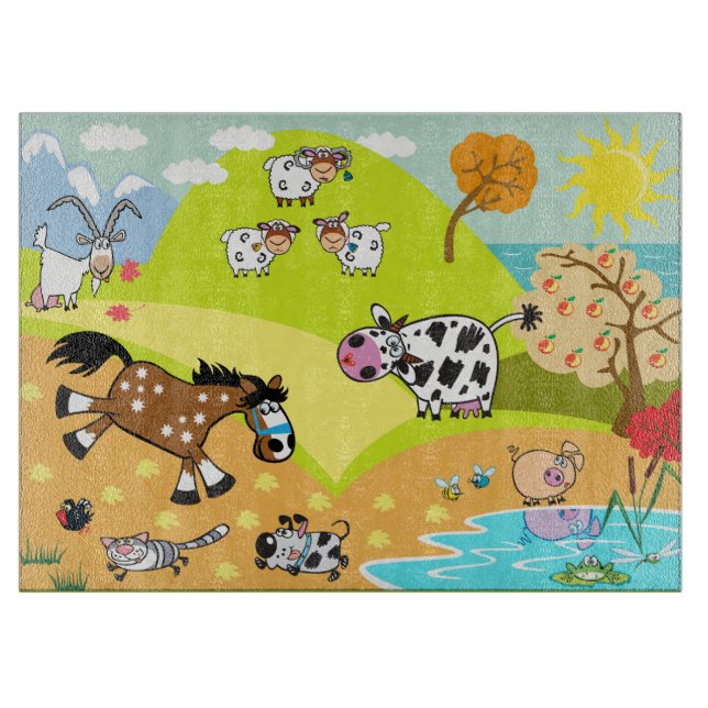 Kinderdarstellung Schneidebrett (Vorderseite)