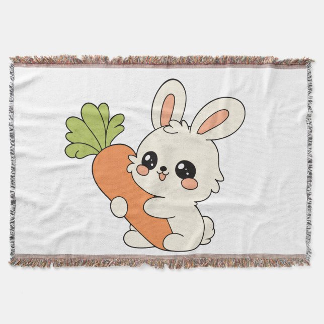 Kinderdecke mit bezauberndem Kaninchen Decke (Vorderseite)