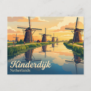 Kinderdijk Niederlande Postkarte