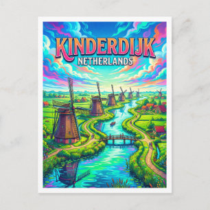 Kinderdijk Niederlande Postkarte
