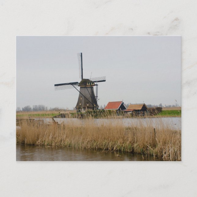 Kinderdijk Windmill Holland Postkarte (Vorderseite)