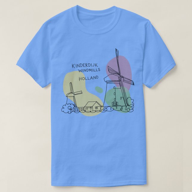 Kinderdijk Windmills Holland 1 T-Shirt (Design vorne)