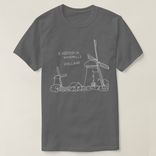 Kinderdijk Windmills Holland 2 T-Shirt (Design vorne)