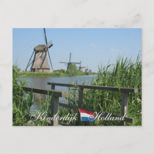 Kinderdijk Windmills Holland Postcard Postkarte