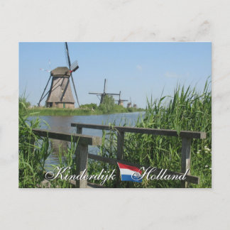 Kinderdijk Windmills Holland Postcard Postkarte