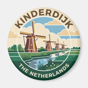 Kinderdijk-Windmühlen Niederlande Magnet