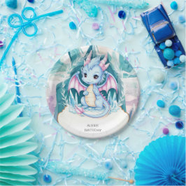 Kinderdrache zum Geburtstag Pappteller