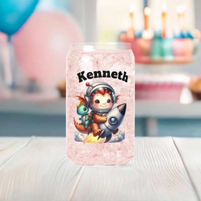 Kinderdrachen fliegen fröhlich im Weltraum Dosenglas (Insitu (Baby Party))