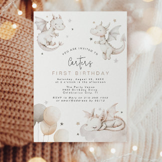 Kinderdragon Geburtstagsparty Einladung