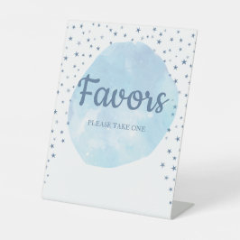 Kinderdusche auf Mond und Stars - Gefallen an Schi Sockelschild