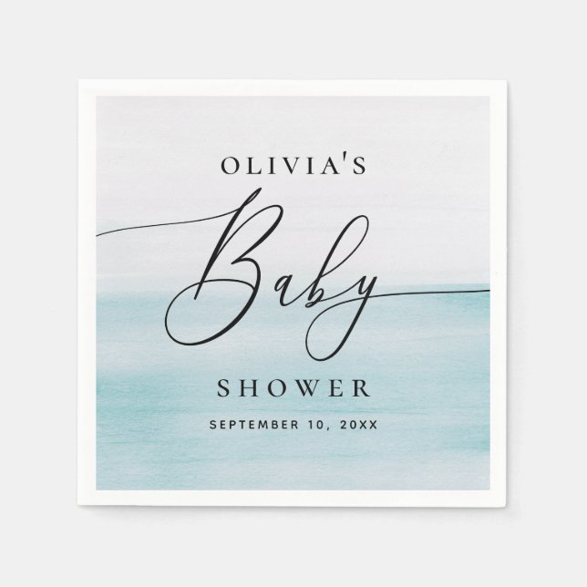 Kinderdusche | Blaue Küste Serviette (Vorderseite)