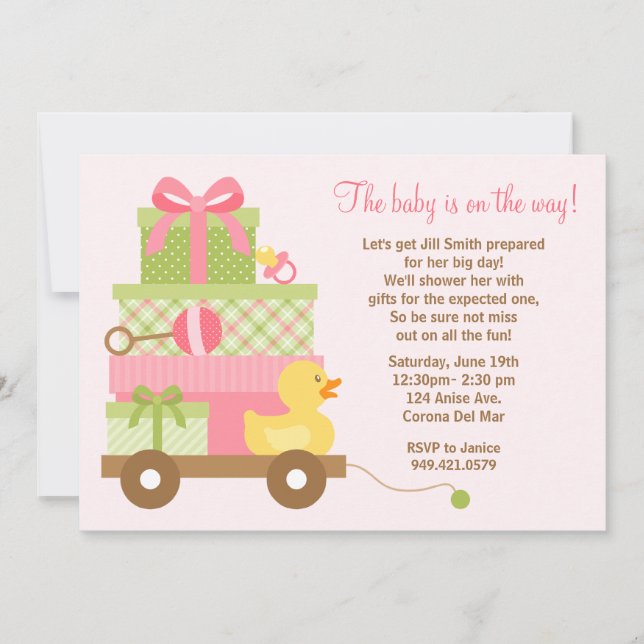 Kinderdusche Einladung (Vorderseite)