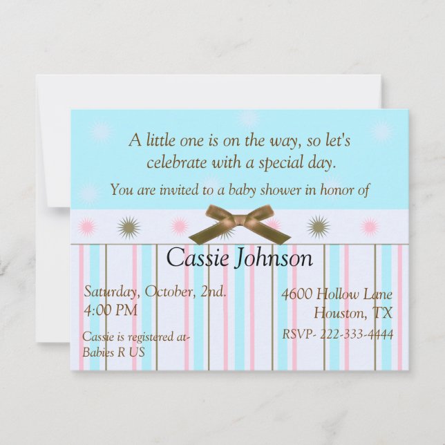 Kinderdusche Einladung (Vorderseite)