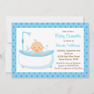 Kinderdusche Einladung für Junge