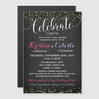 Kinderdusche Einladung, gemeinsame Freunde Magneteinladung