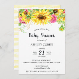 Kinderdusche Einladung mit kaskadierenden Sonnenbl