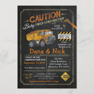 Kinderdusche im Bauwesen Einladung