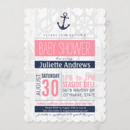 Kinderdusche, Mädchen pink blau Einladung