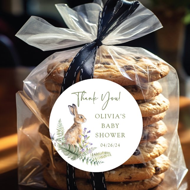 Kinderdusche "Nature's Delight Rabbit" Runder Aufkleber (Von Creator hochgeladen)