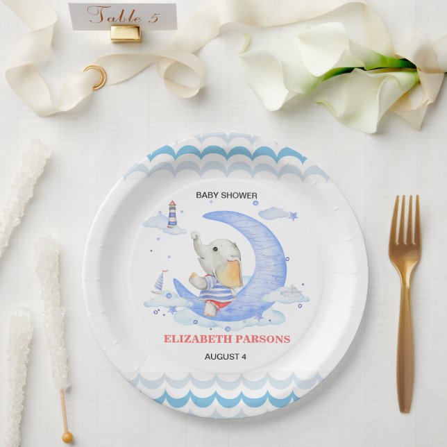 Kinderdusche Pappteller (Hochzeit)