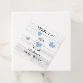 Kinderdusche Party rustikal Holz bezaubernd Geschenkanhänger