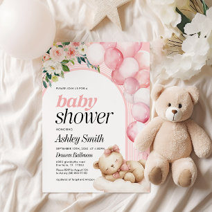 Kinderdusche Rosa Bären Einladung