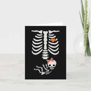 Kinderdusche Skeleton Halloween Schwangerschaft An Karte