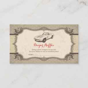 Kinderdusche Vintag Retro-Windeln Begleitkarte