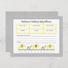 Kinderdusche Vorhersagen und Wünsche - neutral Einladung