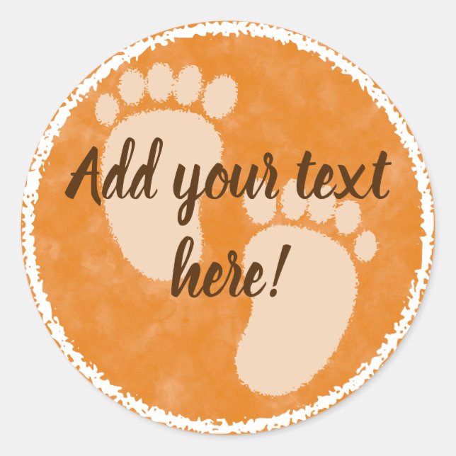 Kinderdusche Wasserfarbe Runder Aufkleber (Vorderseite)