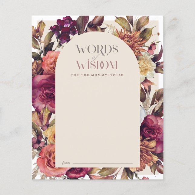 Kinderduschkarte für den Herbst-Kreidebogen Tan (Vorderseite)