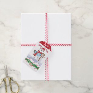 KinderEisbär, der Selfie mit Geschenkanhänger