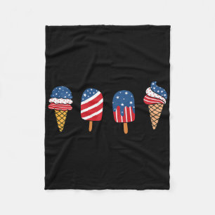 Kindereiscreme 4. Juli Cooles Dessert Patriotic Fleecedecke