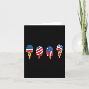Kindereiscreme 4. Juli Cooles Dessert Patriotic Karte