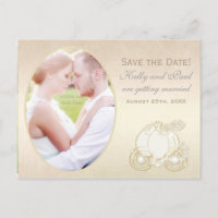 Kinderella Carriage Wedding Date Foto Postkarte