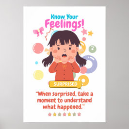 Kinderemotion mit Überraschung Poster