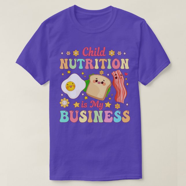 Kinderernährung ist mein Geschäftsessen Lady Cafet T-Shirt (Design vorne)