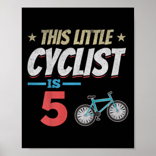 Kinderfahrradfahren Dieser kleine Radfahrer ist zu Poster