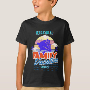Kinderfamilie Cruise Black Personalize T - Shirt