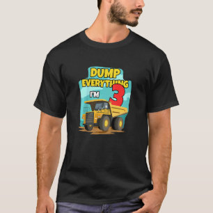 Kinderfamilienbau LKW-Bagger Geburtstag T-Shirt