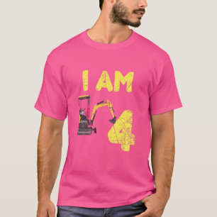 Kinderfamilienbau LKW-Bagger Geburtstag T-Shirt