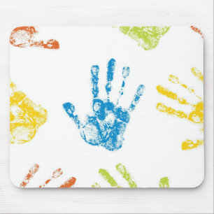 Kinderfarbe Handprint Mousepad
