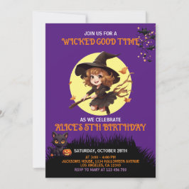 Kinderfeier Halloween-Geburtstagsparty Einladung