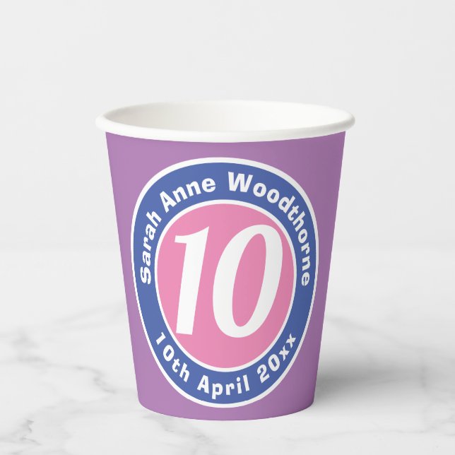 Kinderfeier mit Alter Pappbecher (Vorderseite)