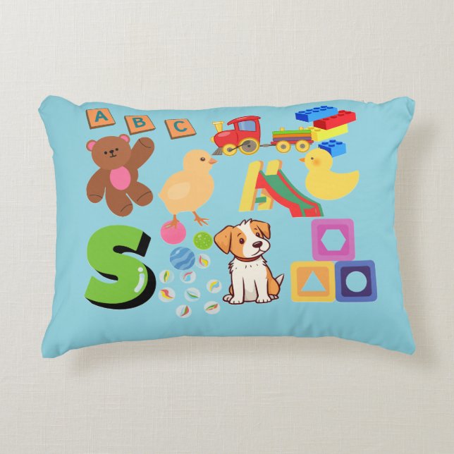 Kinderformen und Spielzeug Dekokissen (Vorderseite)