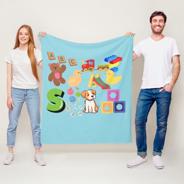 Kinderformen und Spielzeug Fleecedecke (Beispiel)