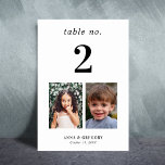 Kinderfotos Fotos Tischnummer 2 Hochzeit<br><div class="desc">Dekorieren Sie Ihren Hochzeitstisch mit dieser Nummernkarte, mit den Bildern von Bräuten und Bräutigams aus der Kindheit und dem von Ihnen gewünschten Text. Fügen Sie einfach Ihre eigenen Daten hinzu, indem Sie auf die Option "Personalisieren" klicken. 🌸 BITTE BEACHTEN: Die Größe dieser Karte beträgt 3, 5" x 5". Wenn Sie...</div>