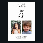 Kinderfotos Fotos Tischnummer 5 Hochzeit<br><div class="desc">Dekorieren Sie Ihren Hochzeitstisch mit dieser Nummernkarte,  mit den Bildern von Bräuten und Bräutigams aus der Kindheit und dem von Ihnen gewünschten Text. Fügen Sie einfach Ihre eigenen Daten hinzu,  indem Sie auf die Option "Personalisieren" klicken.</div>